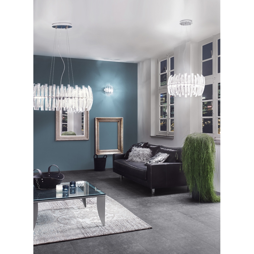 EGLO 89203 - Lampa wisząca nowoczesna DRIFTER 9xG9/40W kryształ