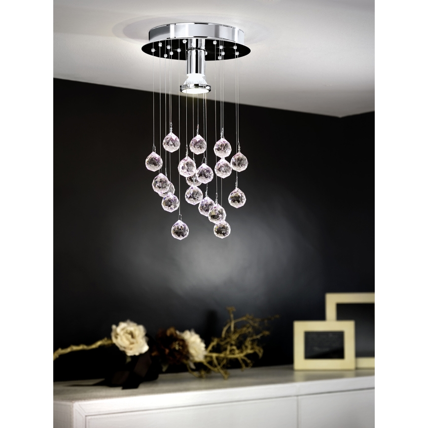 Eglo 89527 - Kryształowy plafon LUXY 1 1xGU10/50W/230V