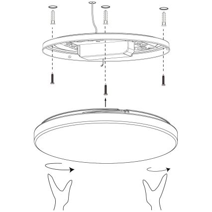 Eglo - LED Ściemniany plafon LED/19,2W/230V 2700-6500K ZigBee