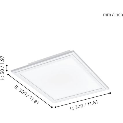 Eglo - LED Ściemniany plafon LED/15,3W/230V bieły ZigBee