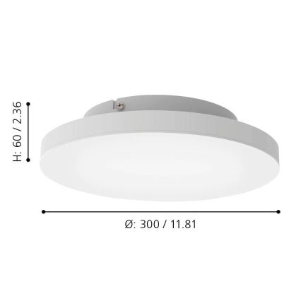 Eglo - LED RGBW Ściemniany plafon LED/15,7W/230V ZigBee