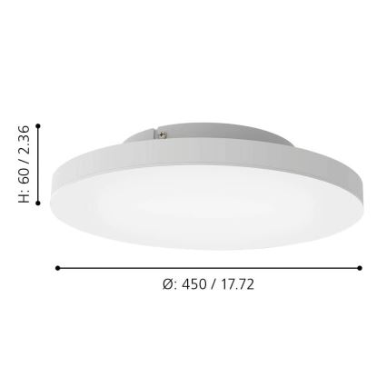 Eglo - LED RGBW Ściemniany plafon LED/22,4W/230V ZigBee