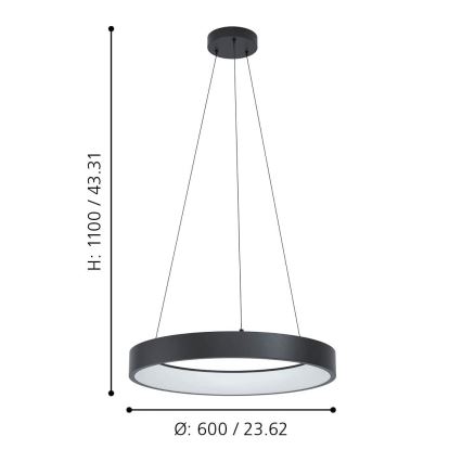 Eglo - LED RGBW Ściemniany zyrandol na lince LED/26W/230V 2700-6500K ZigBee