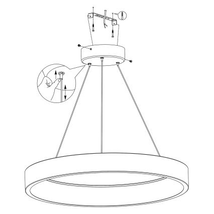 Eglo - LED RGBW Ściemniany zyrandol na lince LED/26W/230V 2700-6500K ZigBee