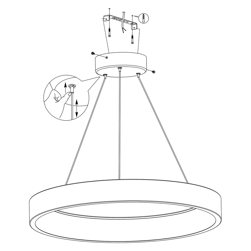 Eglo - LED RGBW Ściemniany zyrandol na lince LED/26W/230V 2700-6500K ZigBee