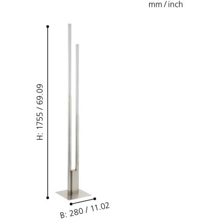 Eglo - LED RGBW Ściemniana lampa stojąca LED/32W/230V ZigBee