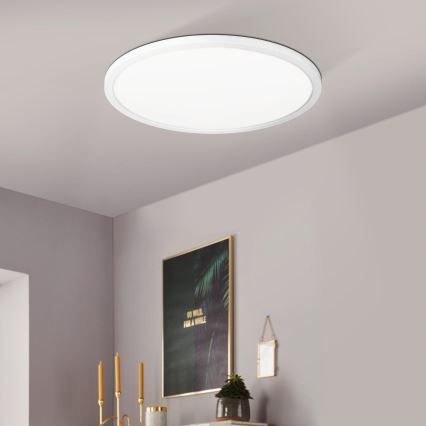 Eglo 900086 - LED RGBW Ściemnialny plafon ROVITO-Z LED/14,6W/230V 2700-6500K śr. 29,5 cm biały