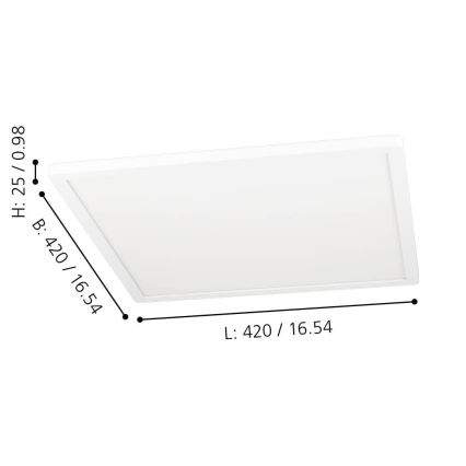 Eglo - LED RGBW Ściemniany plafon LED/16,5W/230V 2700-6500K biały ZigBee