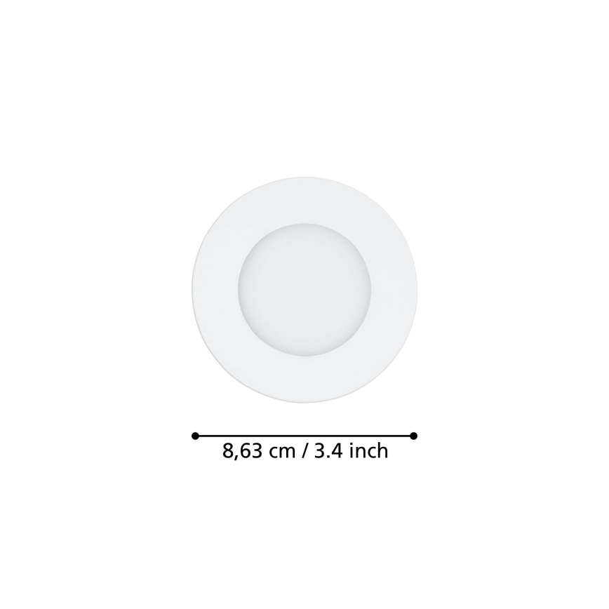 Eglo - ZESTAW 3xLED Ściemnialna oprawa wpuszczana FUEVA-Z  LED/2,8W/230V IP44