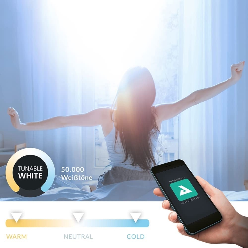 Eglo - LED ściemnialna oprawa łazienkowa LED/5,4W/230V IP44 ZigBee śr. 12 cm