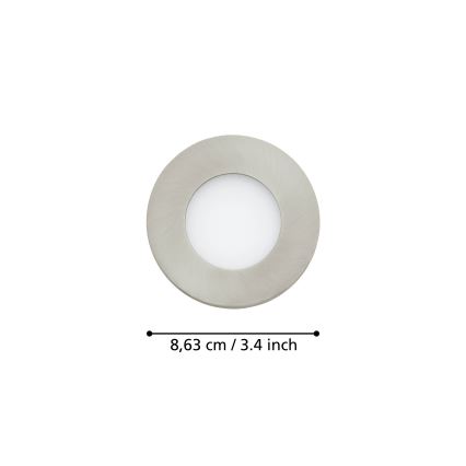 Eglo - Zestaw 3x ściemnialnych opraw łazienkowych LED FUEVA-Z 2,8 W/230 V IP44, śr. 8,5 cm