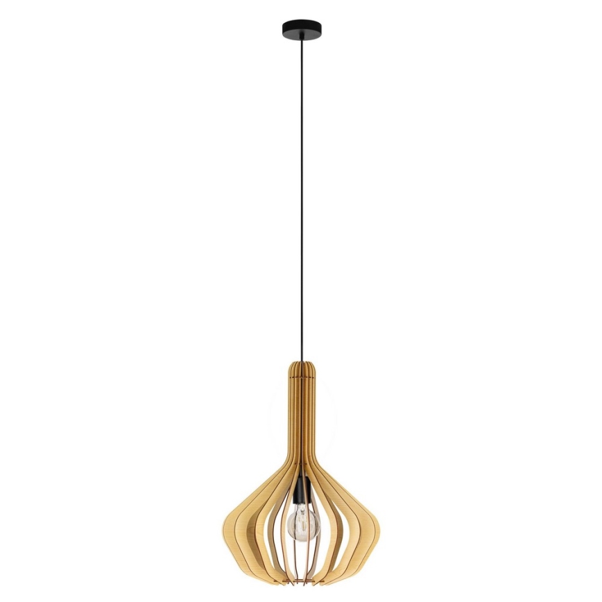 Eglo - Lampa wisząca na linku 1xE27/40W/230V śr. 38 cm beżowa
