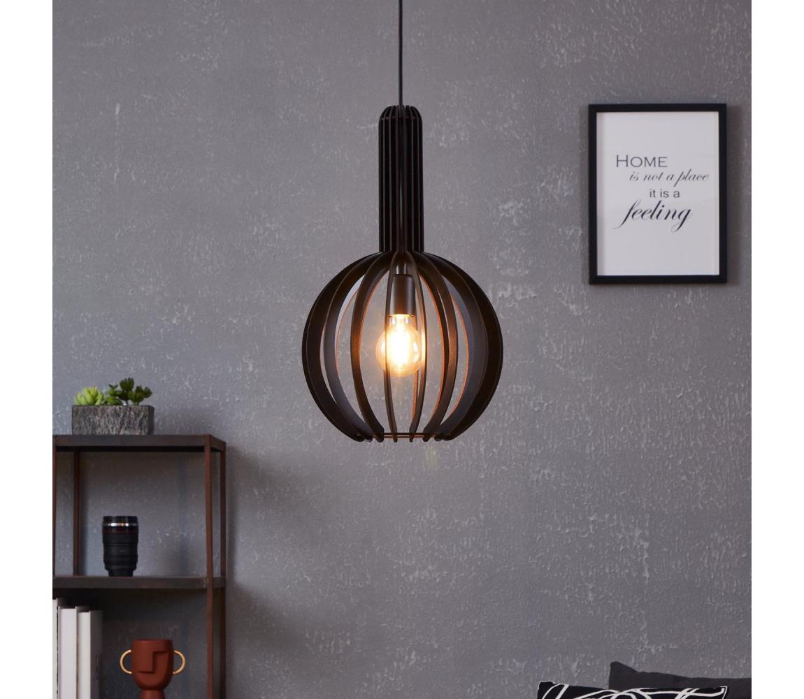 Eglo 900153 - Żyrandol na lince VELASCO 1xE27/40W/230V śr. 31 cm czarny