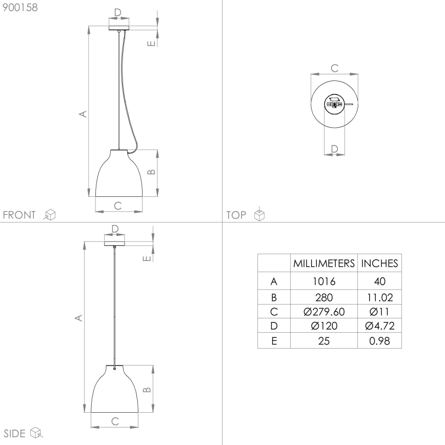 Eglo - Lampa wisząca na linkę 1xE27/40W/230V czarna