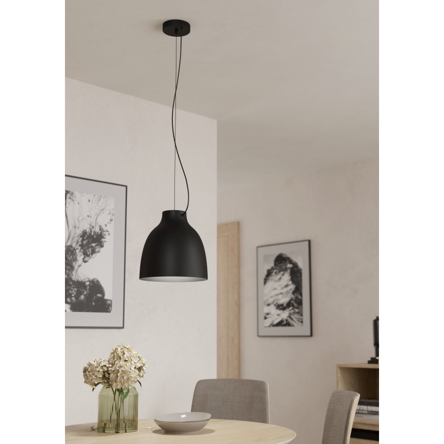 Eglo - Żyrandol na lince 1xE27/40W/230V czarny