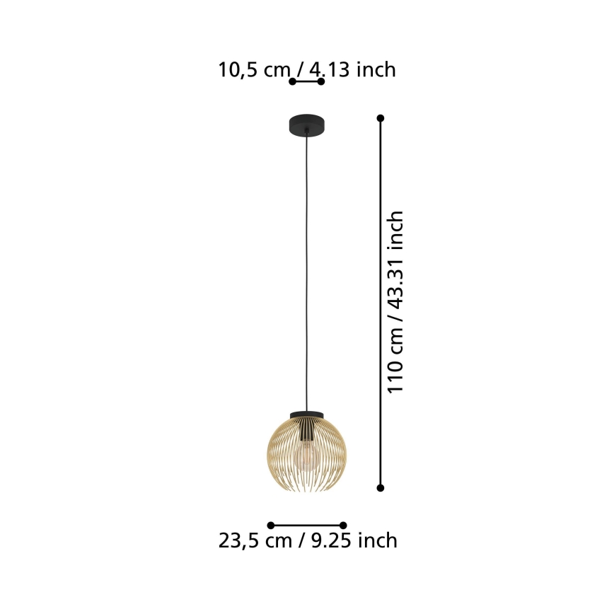 Eglo - Żyrandol na lince 1xE27/40W/230V