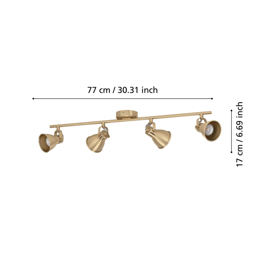 Eglo - LED Oświetlenie punktowe 4xGU10/3W/230V