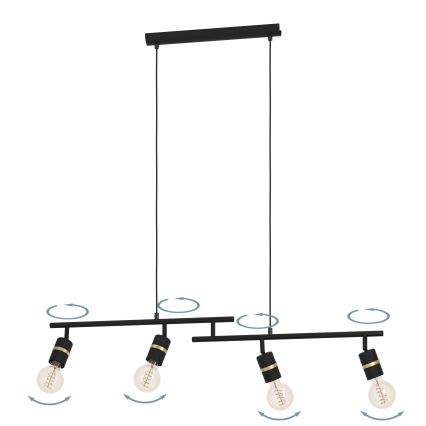Eglo - Lampa wisząca na linkach 4xE27/10W/230V