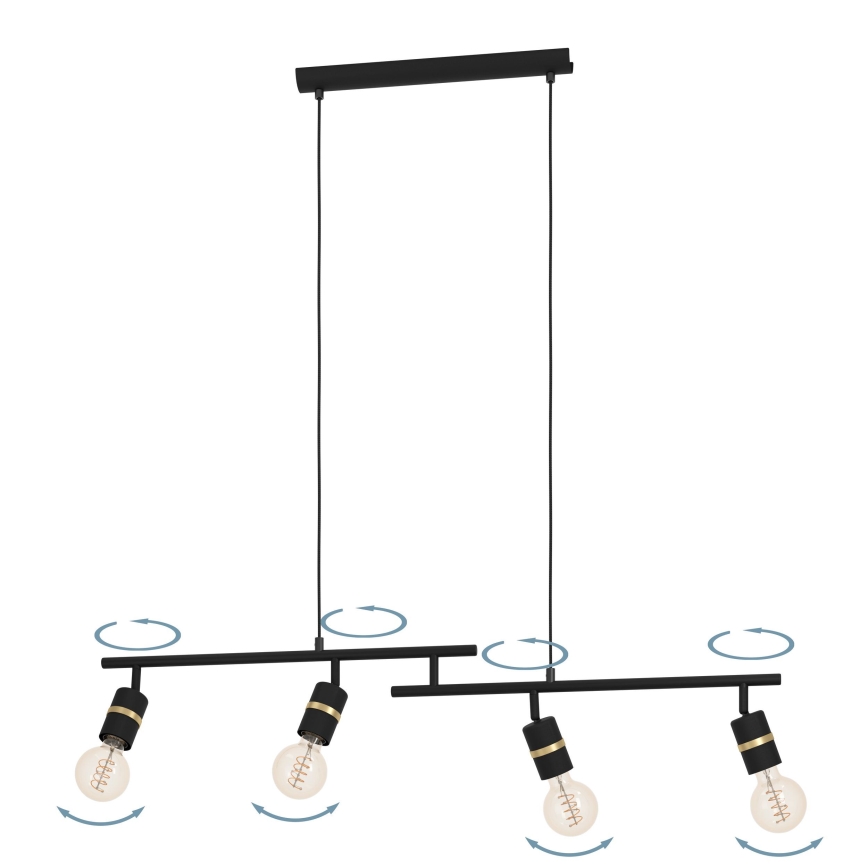 Eglo - Lampa wisząca na linkach 4xE27/10W/230V