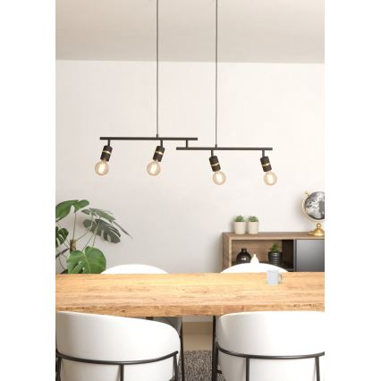 Eglo - Lampa wisząca na linkach 4xE27/10W/230V