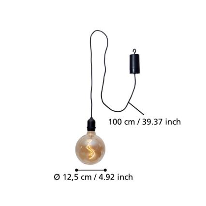 Eglo - LED Zewnętrzna lampa wisząca LED/0,06W/6V 4xAA IP44 beżowa