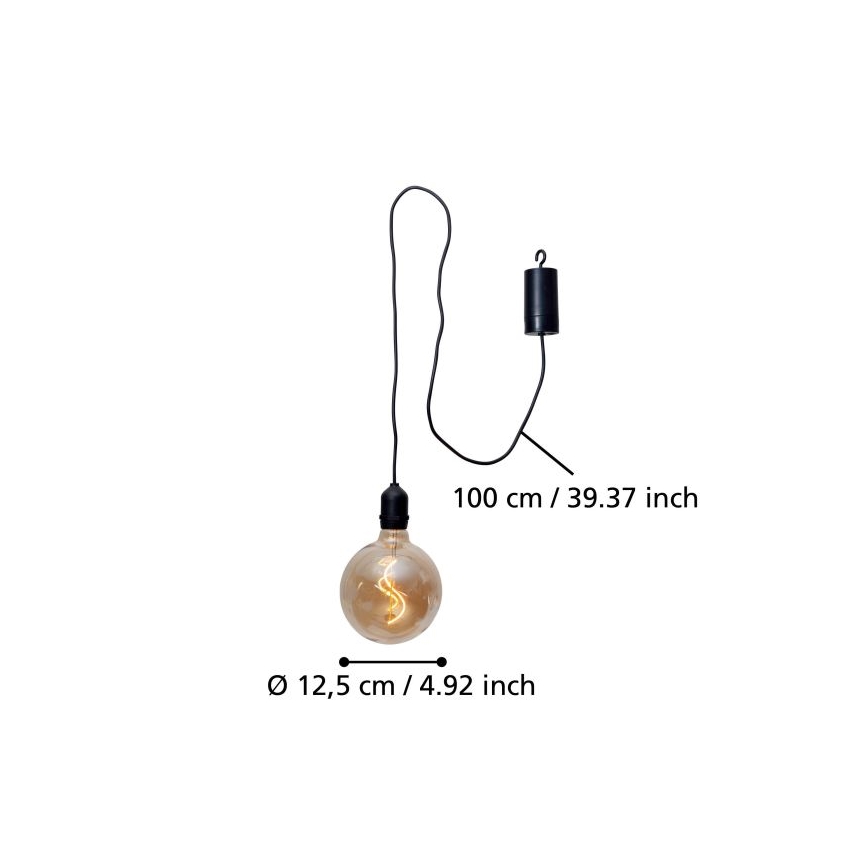 Eglo - LED Zewnętrzna lampa wisząca LED/0,06W/6V 4xAA IP44 beżowa