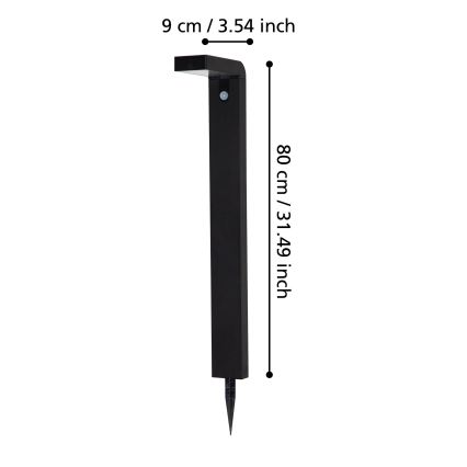 Eglo - LED Zewnętrzna lampa solarna z czujnikiem 18xLED/0,2W/3,7V IP44