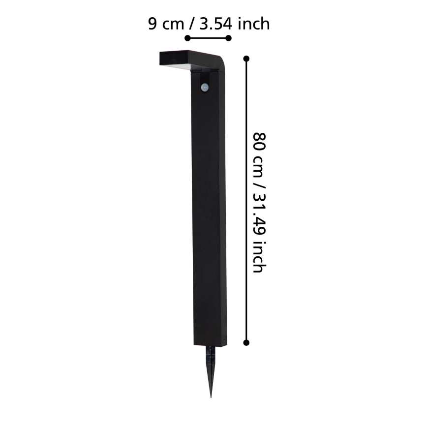 Eglo - Zewnętrzna lampa solarna LED z czujnikiem 18xLED/0,2W/3,7V 2200 mAh IP44