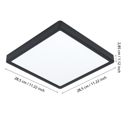 Eglo - LED Plafon zewnętrzny LED/20,5W/230V IP44 czarny