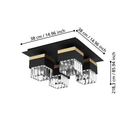 Eglo - Lampa sufitowa 4xE14/40W/230V