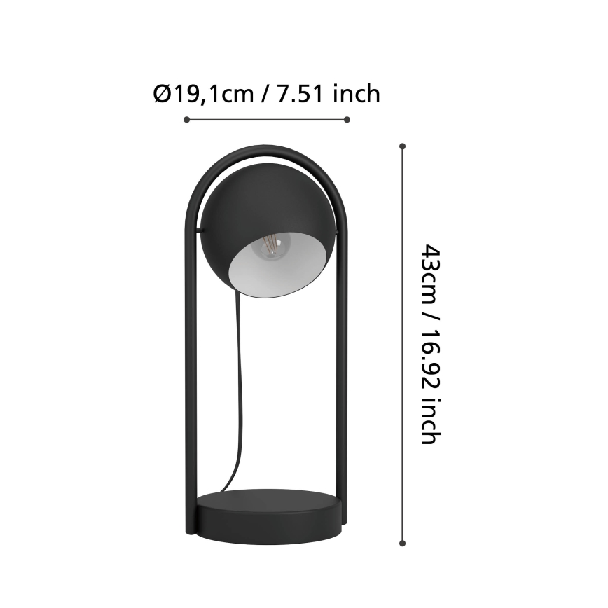 Eglo - Lampa stołowa 1xE14/40W/230V