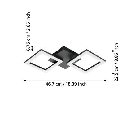 Eglo - LED Ściemnialny plafon LED/15,5W/230V