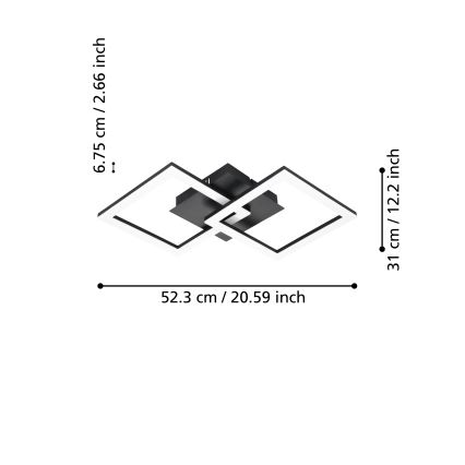 LED Ściemnialny plafon LED/21,5W/230V