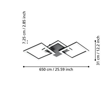 Eglo - LED Ściemnialny plafon LED/32,4W/230V