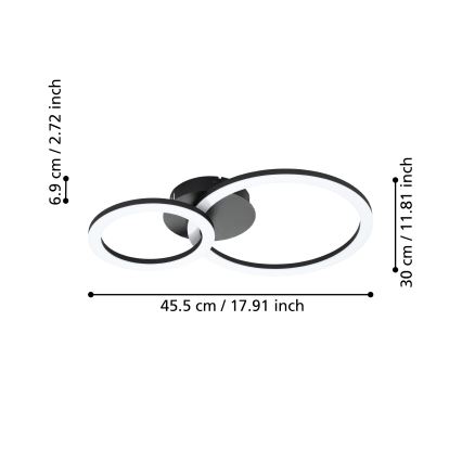 Eglo - LED Plafon ściemnialny LED/15W/230V