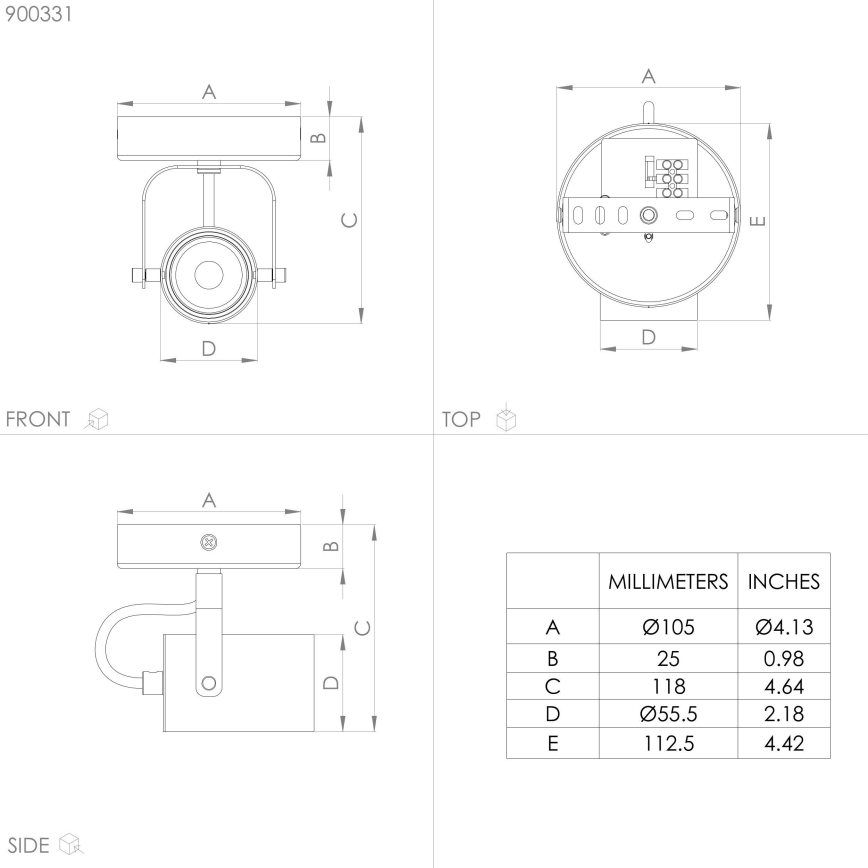 Eglo - Oprawa punktowa LED 1xGU10/3W/230V