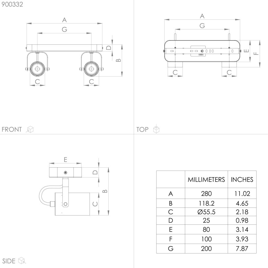 Eglo - Oprawa punktowa LED 2xGU10/3W/230V
