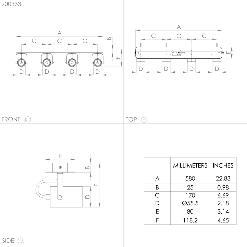 Eglo - Oprawa punktowa LED 4xGU10/3W/230V