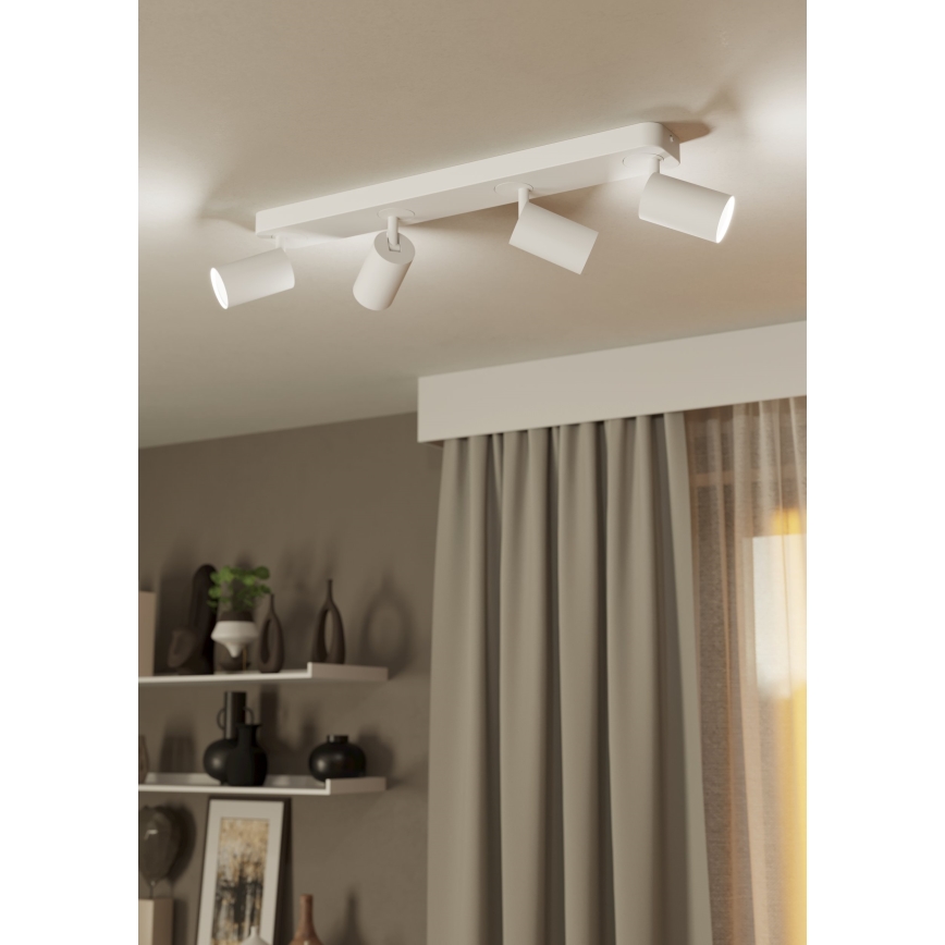 Eglo - LED RGBW Ściemnialny plafon 4xGU10/4,9W/230V bialy