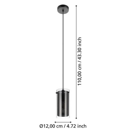 Eglo - Lampa wisząca na przewodzie 1xE27/10W/230V