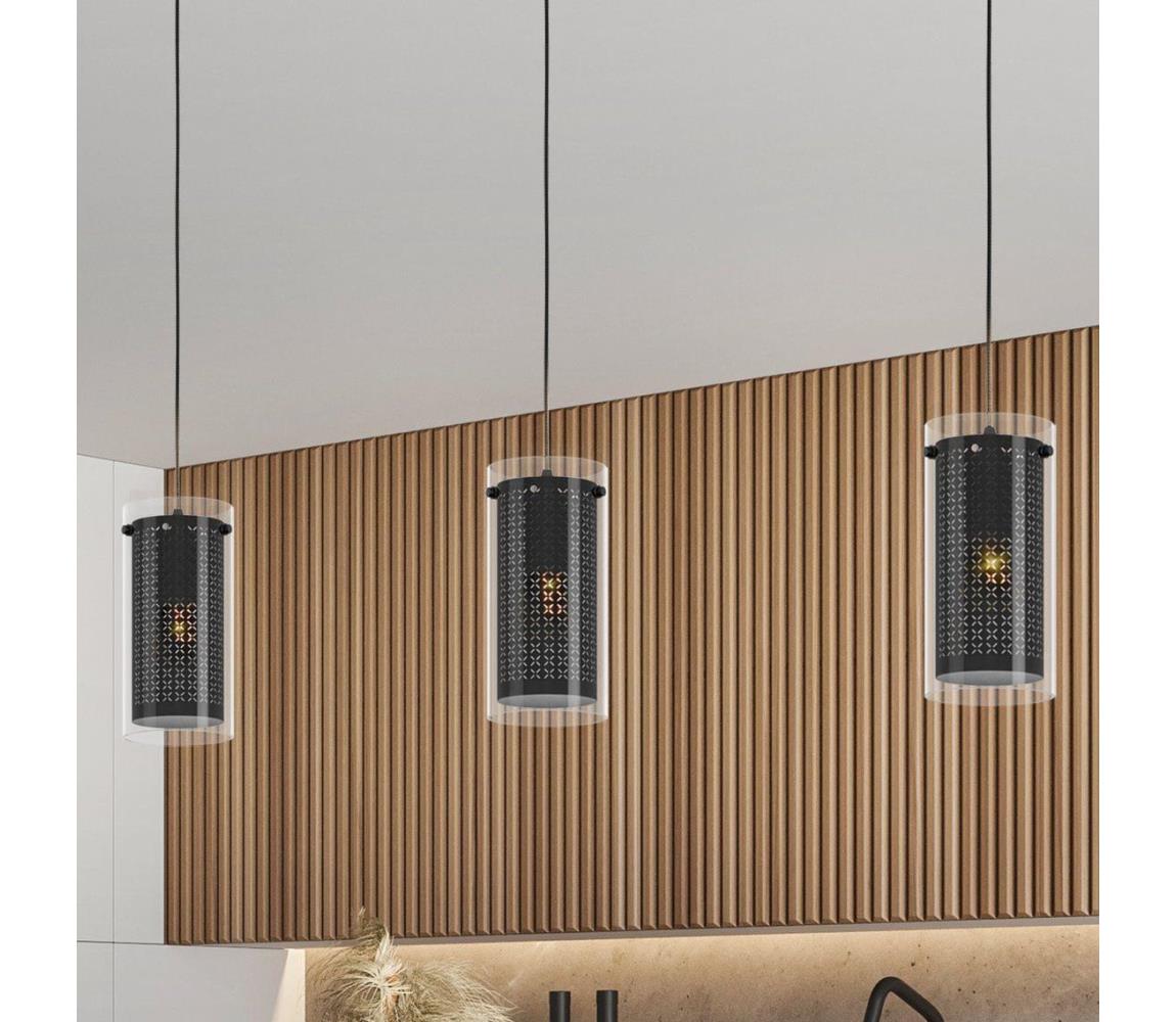 Eglo 900342 - Lampa wisząca PINTO TEXTIL 3xE27/10W/230V na linkach
