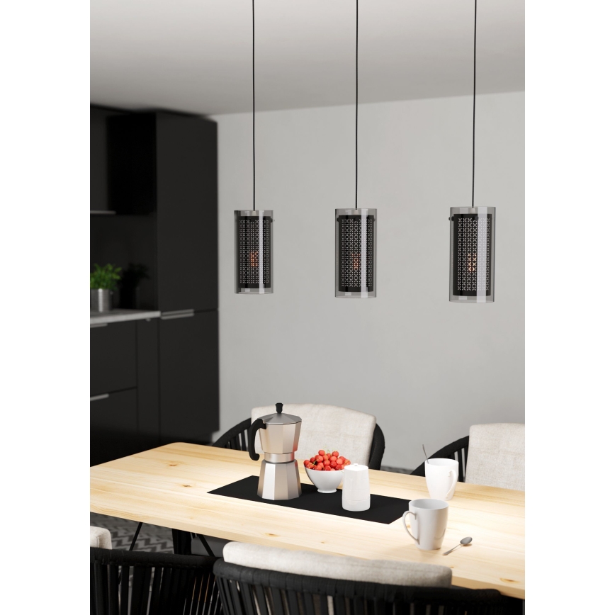 Eglo - Lampa wisząca na linkach 3xE27/10W/230V