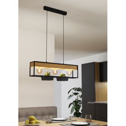 Eglo - Lampa wisząca na linkach 3xE27/40W/230V