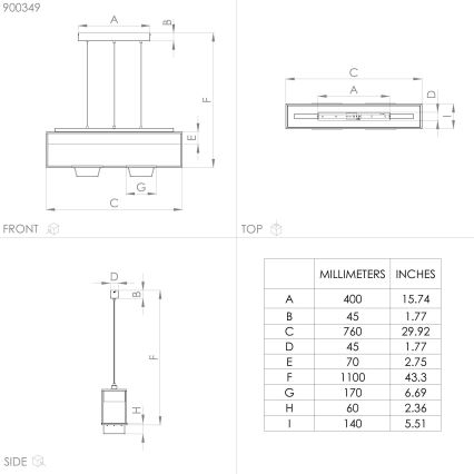Eglo - Lampa wisząca na linkach 3xE27/40W/230V
