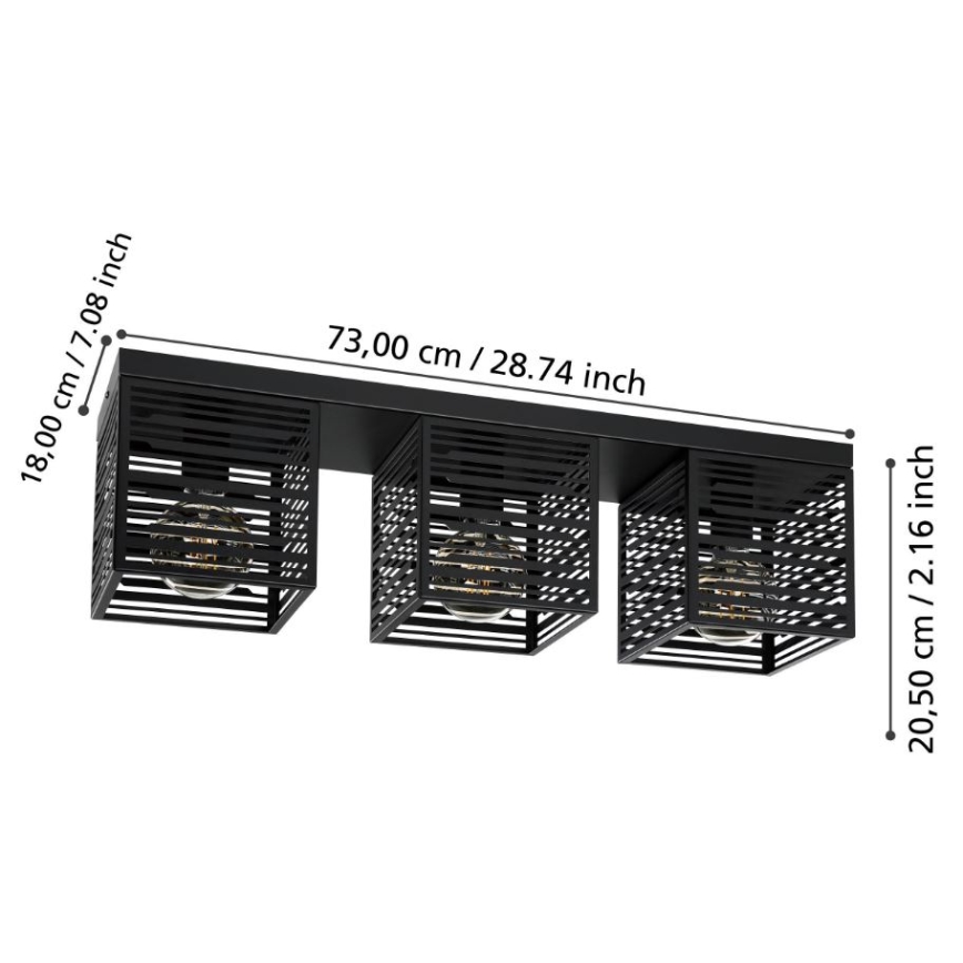 Eglo - Lampa sufitowa 3xE27/40W/230V