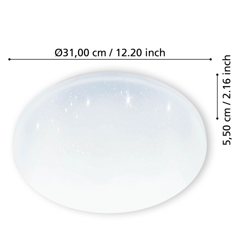 Eglo - LED sufitowe oświetlenie łazienkowe LED/18W/230V IP44