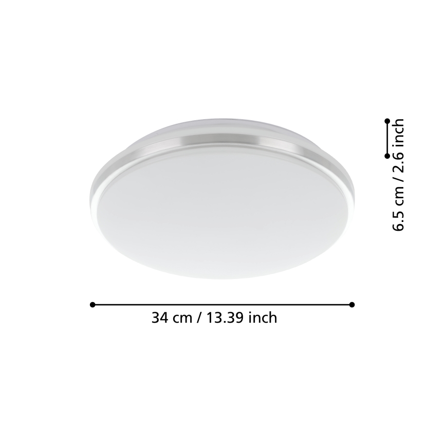 Eglo - LED sufitowa lampa łazienkowa LED/15,6W/230V IP44 chrom błyszczący
