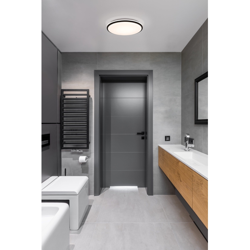 Eglo - LED sufitowa lampa łazienkowa LED/15,6W/230V IP44 czarna