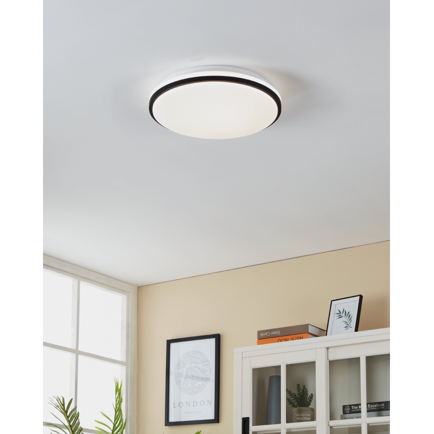 Eglo - LED sufitowa lampa łazienkowa LED/15,6W/230V IP44 czarna