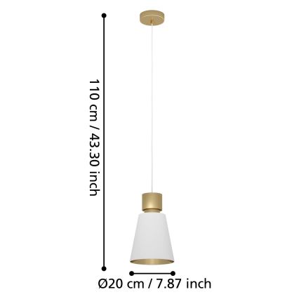 Eglo - Żyrandol na lince 1xE27/40W/230V
